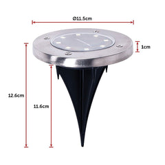 12x Solar Powered LED Buried Inground Recessed Light Garden Outdoor Deck Path