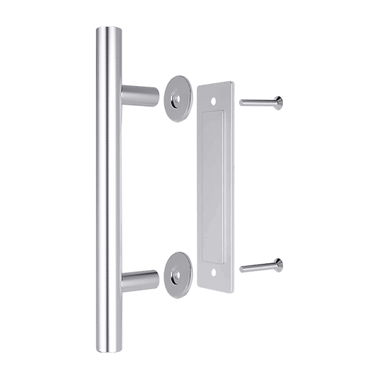 12" Barn Door Handle Sliding Flush Pull Wood Door Gate Hardware Stainless Steel