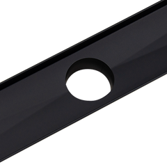 900mm Bathroom Shower Black Grate Drain w/Centre outlet Floor Waste Square Pattern
