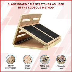 Slant Board Calf Stretcher Incline Stretch as Used in Egoscue Method