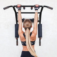 Heavy Duty Wall Mounted Power Station Pull Up Dip Knee Raise Bar