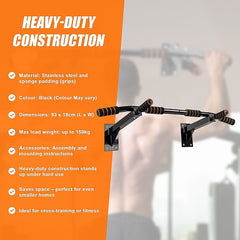 Heavy Duty Pull Up Bar Home Gym Chin Up Bar for Wall or Ceiling Mount