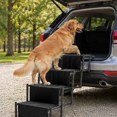 Folding Dog Car Boot Steps Ladder Lightweight Strong Pet Stairs
