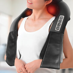 Shiatsu Neck & Back Massager with Heat – Deep Kneading Massage Pillow for Shoulders
