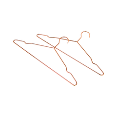 Adult 16.5" Rose Gold Shiny Metal Wire Coat Suit Top Clothes Hangers (60pc per set)