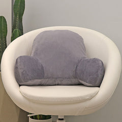 52cm Reading Pillow Back Rest with Arm Support Cushion – Dark Grey