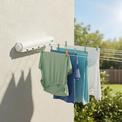 Retracting Clothesline 5 Line 18m Hanging Clothes Space Hanger