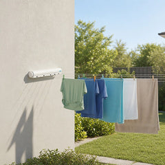 Retracting Clothesline 5 Line 18m Hanging Clothes Space Hanger