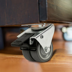 4x 2 Inch Heavy Duty Swivel Castor Wheels 50mm Brake
