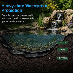 Fish Pond Liner 3 x 4.6m x 0.5mm Garden Pool Membrane Reinforced