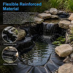 Fish Pond Liner 3 x 4.6m x 0.5mm Garden Pool Membrane Reinforced