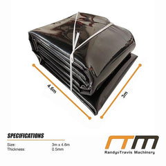 Fish Pond Liner 3 x 4.6m x 0.5mm Garden Pool Membrane Reinforced