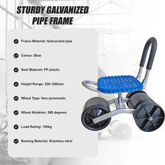 Gardening Seat Portable Height Adjustable Folding Stool With Kneeling Pad For Comfortable Garden Work