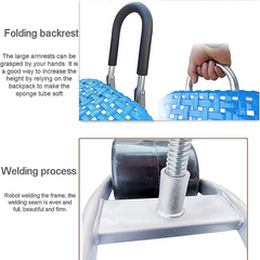 Gardening Seat Portable Height Adjustable Folding Stool With Kneeling Pad For Comfortable Garden Work