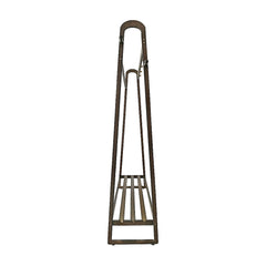 Dark Wood 160x100cm Clothes Rack Slim Stylish Space Saving