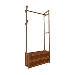 165x70cm Clothes Rack Stand Storage Shelves Modern Coat Tree