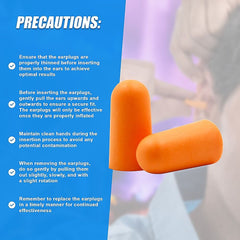 200 Pairs Disposable Foam Ear Plugs Noise Reducing Earplugs for Sleep Travel Work Study