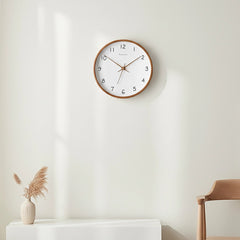 10" Clock Wooden Modern Wall Art