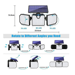 230 LED Solar Lights Outdoor 260LM Waterproof Motion Sensor Security Wall Lamp