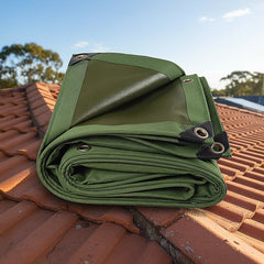 3x4M Army Heavy Duty Waterproof Canvas Tarp Tarpaulin Sun Blocked Dustproof