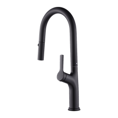 Kitchen Laundry Bathroom Basin Sink Pull Out Mixer Tap Faucet in Black