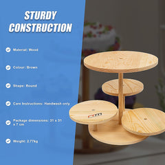 4 Tier Round Dessert Stand Tower Cake Cupcake Display