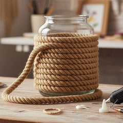 35m 100% Natural Jute Rope Twisted Decking Cord Garden Boating Sash Camping 32mm