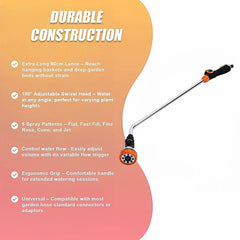Garden Hose Lance Spray Long Reach 90cm Multi-Gun Hanging