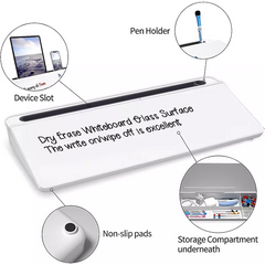 Glass Desktop Buddy Whiteboard Office Writing Desk