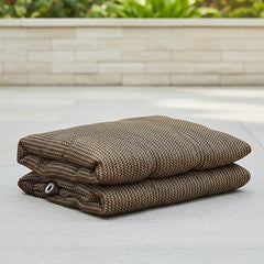 15m x 2m Fence Windscreen Privacy Screen Shade Cover Coffee Fabric Mesh Garden
