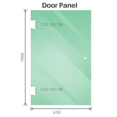 90x80cm Corner Frameless Shower Screen – Gold U-Brackets with SS Hinges for Contemporary Bathrooms