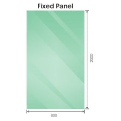 90x80cm Corner Frameless Shower Screen – Gold U-Brackets with SS Hinges for Contemporary Bathrooms