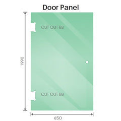 110x80cm Corner Frameless Shower Screen – Nickel Wall Channel and Floor F-Bracket with SS Hinges for Contemporary Bathrooms