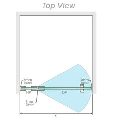 110x110cm Corner Frameless Shower Screen – Gold Wall Channel with SS Hinges for Modern Bathroom Style