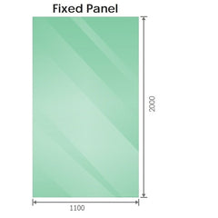 110x110cm Corner Frameless Shower Screen – Gold Wall Channel with SS Hinges for Modern Bathroom Style