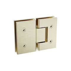 110x110cm Corner Frameless Shower Screen – Gold Wall Channel with SS Hinges for Modern Bathroom Style