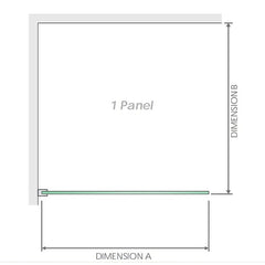 110x110cm Corner Frameless Shower Screen – Gunmetal F-Brackets with SS Hinges for Contemporary Bathrooms
