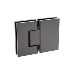 110x110cm Corner Frameless Shower Screen – Gunmetal F-Brackets with SS Hinges for Contemporary Bathrooms