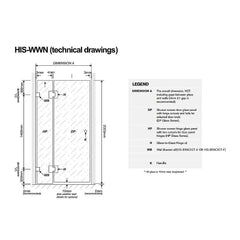 120x70cm Corner Frameless Shower Screen – Gold U-Brackets with SS Hinges for Contemporary Bathrooms