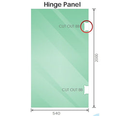 120x70cm Corner Frameless Shower Screen – Gold U-Brackets with SS Hinges for Contemporary Bathrooms