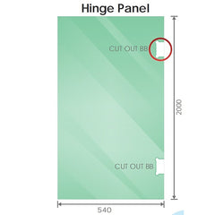 120x70cm Corner Frameless Shower Screen – Nickel Wall Channel with SS Hinges for Modern Bathroom Style