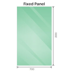 120x70cm Corner Frameless Shower Screen – Nickel Wall Channel with SS Hinges for Modern Bathroom Style