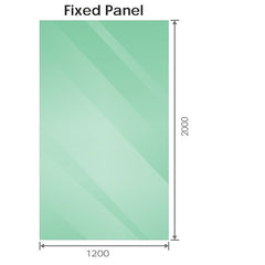 120x120cm Corner Frameless Shower Screen with Gold Brackets and Brass Hinges - U-Brackets and Floor U-Bracket