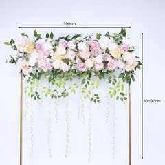 1M Artificial Flower Runner Arrangement Panel Wall Rose DIY Wedding Party Décor