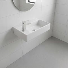 Small Compact Bathroom Cloakroom Hand Wash Basin Sink Ceramic Wall Hung