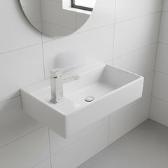 Small Compact Bathroom Cloakroom Hand Wash Basin Sink Ceramic Wall Hung