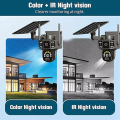 9MP Wireless Solar Camera WIFI Security Outdoor Battery PTZ CCTV Home House V380