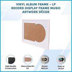 Vinyl Album Frame – LP Record Display Frame Music Artwork Décor