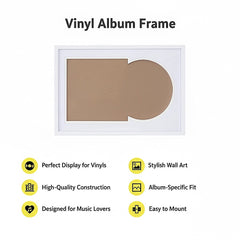 Vinyl Album Frame – LP Record Display Frame Music Artwork Décor
