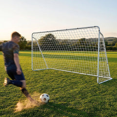 3.6m x 1.8m Portable Soccer Goal Net Steel Post Frame Backyard Football Training Set